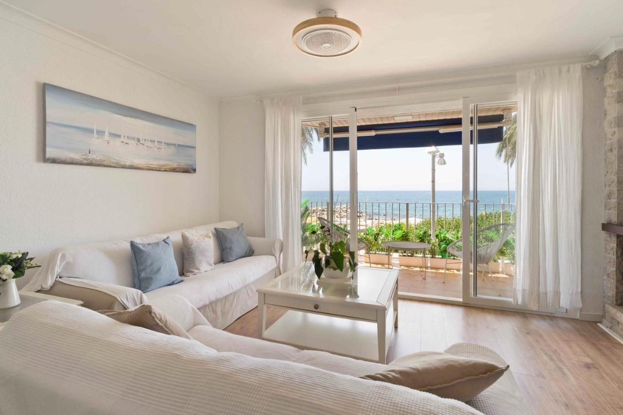 Apartamento Primera Linea De Mar Con Espectaculares Vistas Apartman Sant Pol de Mar Kültér fotó