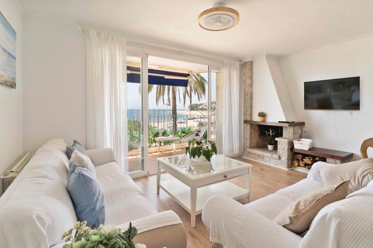 Apartamento Primera Linea De Mar Con Espectaculares Vistas Apartman Sant Pol de Mar Kültér fotó